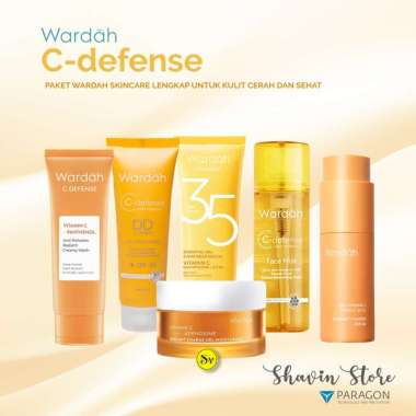 Paket Wardah C Defense Skincare Lengkap Untuk Semua Jenis Kulit Sehat Mencerahkan Putih Glowing 4in1