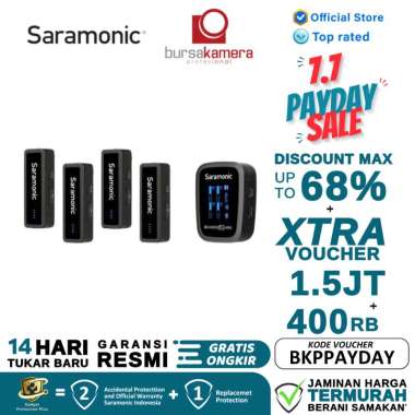 BKp Saramonic Blink 500 Pro X B2 Dual Wireless Mic Blink 500 ProX B2 Original RESMI