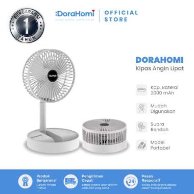 Dorahomi Kipas Angin Meja Lipat Portable - USB Charging