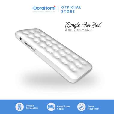 Dorahomi Kasur Angin single twin double Air Bed Matras Kamar Anti Kempes,Berkualitas + POMPA Single