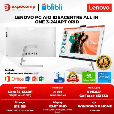 LENOVO PC AIO IDEACENTRE ALL IN ONE 3-24IAP7 0RID WHITE CORE i5-1240P