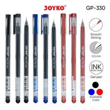 JOYKO Gel Pen Pulpen Pena GP-330 Big Fill Gel 0.5 mm Red