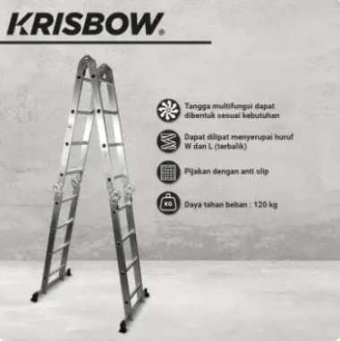 Krisbow 4.4 Mtr Tangga Aluminium Multifungsi