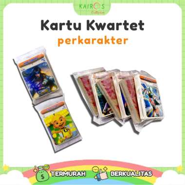 Kartu Kwartet Mainan Koleksi Anak Aneka Karakter Kartun tobot