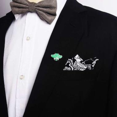 Houseofcuff Lapel Pin Brooch Bros Untuk Jas Tusuk Hijau A64