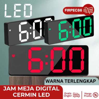 Jam Meja Digital Led Jam Digital Meja HITAM LED MERAH