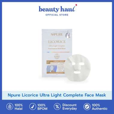 NPURE Licorice Ultra Light Complete Face Essence Sheet Mask