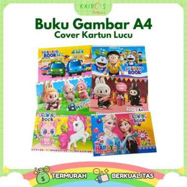 Buku Gambar A4 / Buku Gambar Anak Karakter Kartun Cowok