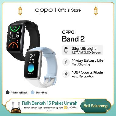 OPPO Band 2 Smartband - Garansi Resmi OPPO Indonesia Midnight Black
