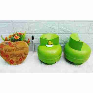 OTI9956T Celengan Tabung Gas Tabungan Anak Celengan Anak Bentuk Tabung Gas LPG MELON HIJAU HIJAU