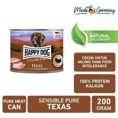 Dog Food Happy Dog Pure Meat TEXAS (Turkey) 200Gr Makanan Basah Anjing (Ayam Kalkun) 200Gr