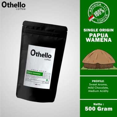 OTHELLO Coffee Arabika SIngle Origin Papua Wamena 500Gram Biji Kopi Giling Bubuk Asli Original Arabi