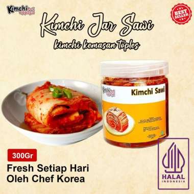 Kimchi Fresh Korea Halal Kimchi In Jar Plastik 300GR Kimchi Timun