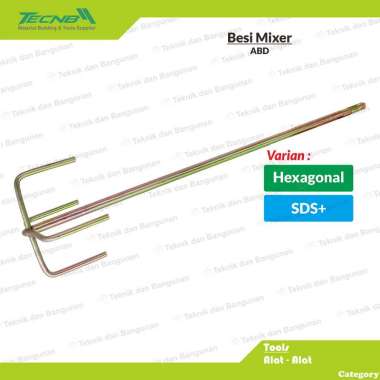 Besi Mixer Pengaduk Cat / Semen Chrome ABD SDS Plus