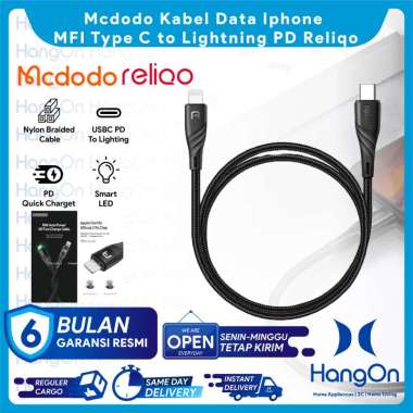Mcdodo Reliqo Kabel Data Iphone MFI Type C to Lightning PD AutoCut off