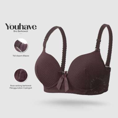 You’ve ( YouHave ) BH Bra Kawat Jaring Bra Kawat BH Pakaian Wanita 100097 Black 40