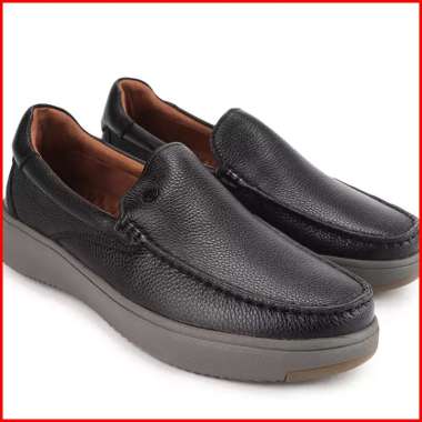 HM005 SEPATU PANSUS HUSH PUPPIES PRIA ORIGINAL LOAFER KULIT ASLI HITAM