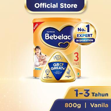 Promo Harga Bebelac 3 Susu Pertumbuhan Vanila 800 gr - Blibli