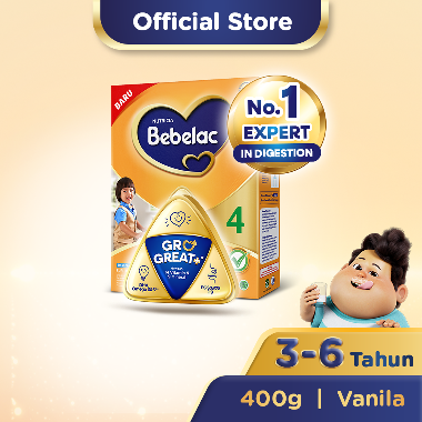 Promo Harga Bebelac 4 Susu Pertumbuhan Vanila 400 gr - Blibli