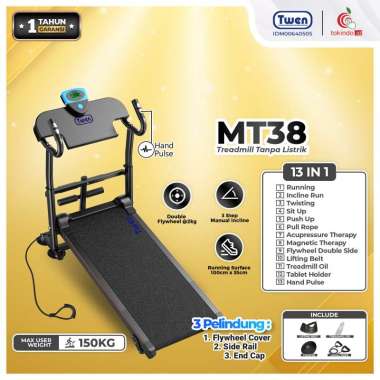 Twen MT31 / MT38 Treadmill Manual Multifungsi Treadmill Manual Tanpa Listrik Treadmill Termurah MT38