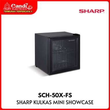 SHARP Kulkas Mini Showcase 52 Liter SCH-50X-FS