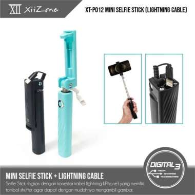 XiiZone XT-P12 Selfie Stick Lightning Port iPhone - hijau