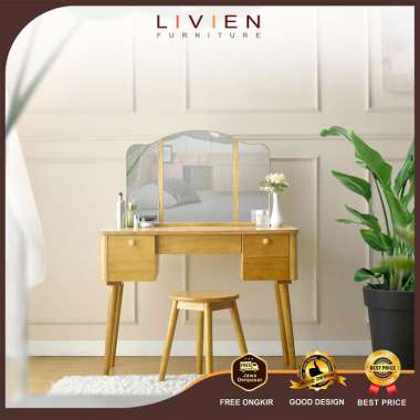 Meja Rias, Meja Rias Minimalis, Meja Rias putih, Lemari Meja Rias , Cermin meja, Meja konsol, LIVIEN