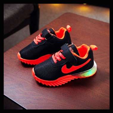 ZH-SS069 Led Unisex Air New Nikei Rubber Import Sepatu Anak 21 Orange