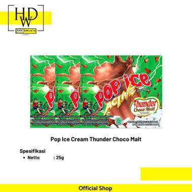 Pop Ice 25gram / Es Blender Sachet Thunder Choco Malt