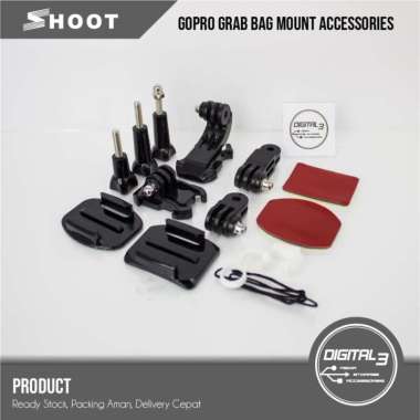 Grab Bag of Mount Bike Motorcyle GoPro Mounting Helm Action Camera Helmet Mount Hitam