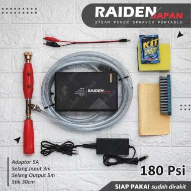 SCBR Mesin Cuci Motor Mini Portable RAIDEN JAPAN - Alat Cuci AC Steam Power Sprayer Cuci Mobil Mini