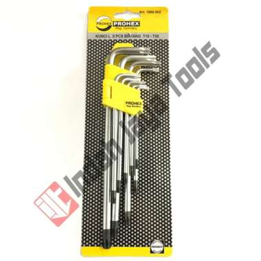 HASSTON 1866-902 Kunci L Set Bintang PANJANG T10-T50 Long Star Prohex