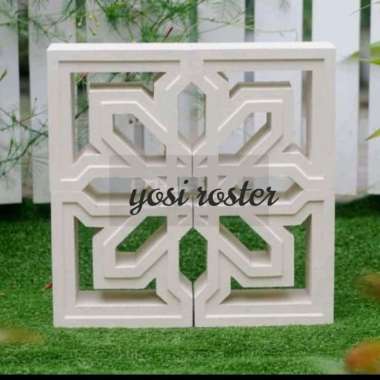 Roster/beton/minimalis/warna/hitam/abu/dekorasi/sekat/sirkulasi/udara/