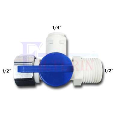 Konektor Plastik 1/4" Selang - 1/2" Drat Dalam - 1/2" Drat Luar