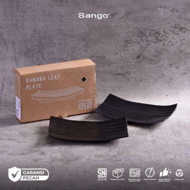 Sango StrEAT Banana Leaf Tray (Isi 2) Olive Green