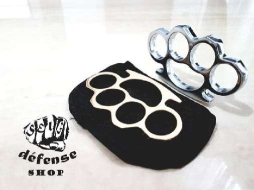 Knuckle Tebal Silver & Gold - Krakling Tinju Besi -Self Defense Shop-
