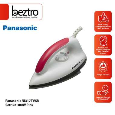 Panasonic Setrika NI317TVSR – Iron 300 Watt Non Stick Anti Lengket NI-317-TVSR Garansi Original