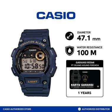 CASIO W-735H-2AVDF General Jam Tangan Unisex DARK BLUE