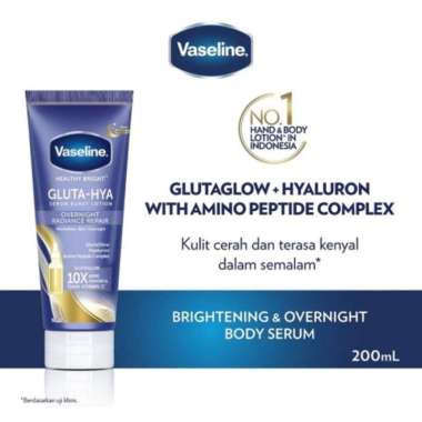 Vaseline Healthy Bright​ Gluta Hyaluron & Peptide Serum Overnight Repair Body Lotion [200 mL]