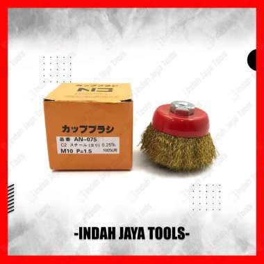 Sikat Kawat Mangkok KING 3 Inch Kuning - Cup Brush Gerinda