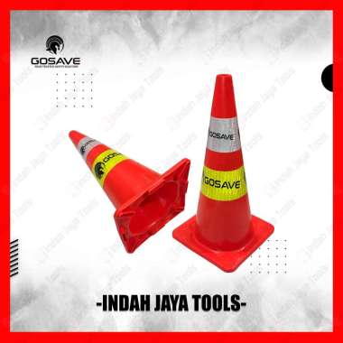 GOSAVE Traffic Cone 70 cm Karet Rubber Kerucut LaluĀ Lintas