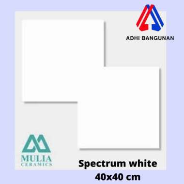 keramik lantai putih polos mulia spectrum white 40x40cm