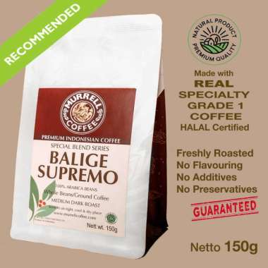Balige Supremo Arabica Premium Specialty Kopi Biji Bubuk MURRELL COFFEE 150 gr Kasar