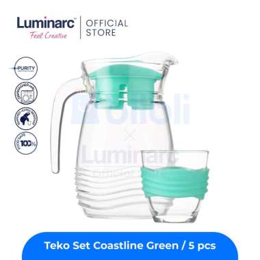 Luminarc Teko set Coastiline - Green KACA BENING