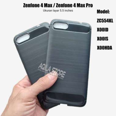 Case Slim Fit Asus Zenfone 4 Max Pro ( Model: ZC554KL, X00ID, X00IS, X00HDA ) Softcase Carbon Rugged