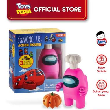 Mainan Action Figure Among Us S2 Action Figure 1 Pack 11.5 cm - Pink PIAU6210