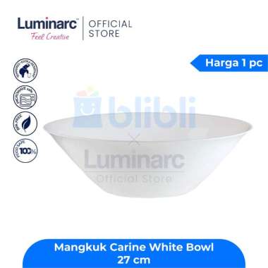 Luminarc Mangkuk Carine White 27 Cm / pc Putih / White