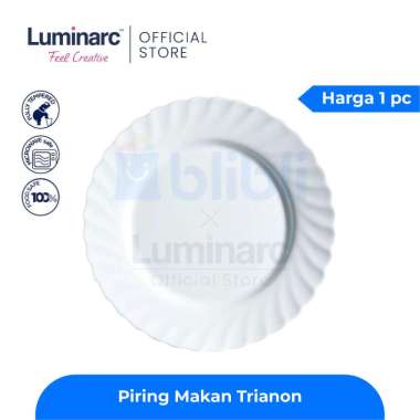 Luminarc Piring Makan Trianon Dinner Plate / pc Putih / White