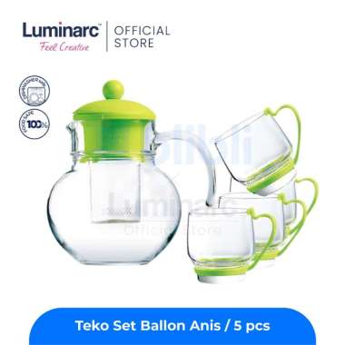 Luminarc Teko Set Ballon Anis / 5 pcs KACA BENING