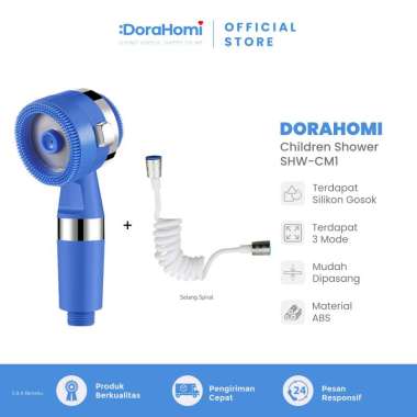 DoraHomi Kepala Shower Kamar Mandi anak sower head air panas dingin Shower + Selang Biru